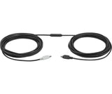 Logitech GROUP 10m Extender Cable cavo PS/2 6-p Mini-DIN Nero