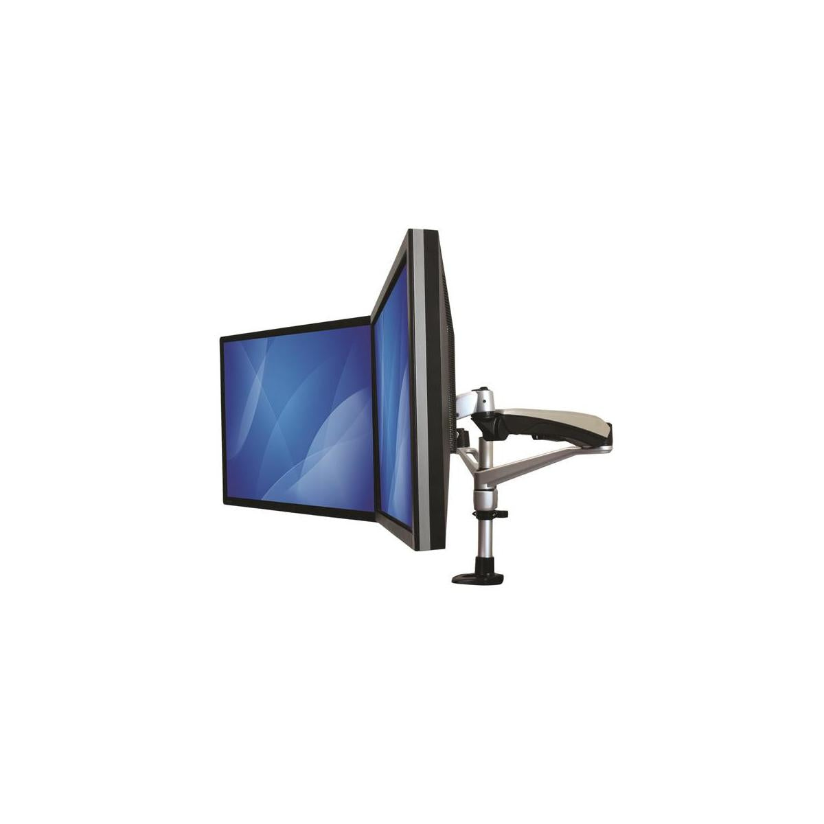 StarTech.com ARMDUAL30 supporto da tavolo per Tv a schermo piatto 76,2 cm (30") Nero, Argento Scrivania