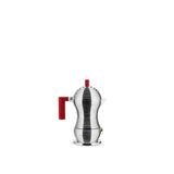 Alessi Pulcina Caffettiera Espresso MDL02/1 R, Alluminio, 1 Tazza, Rosso