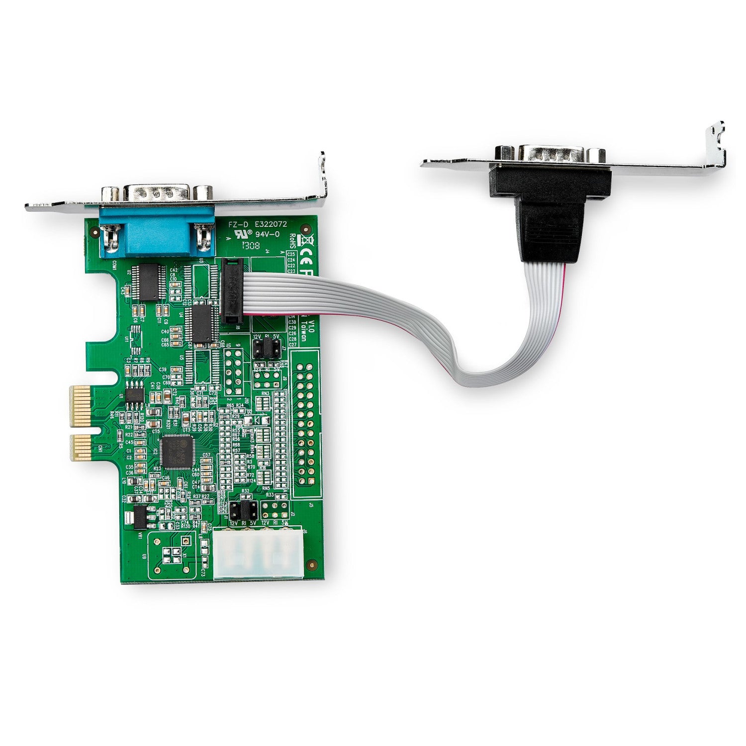StarTech.com Scheda adattatore seriale PCI Express RS232 a 2 porte - Scheda controller host seriale PCIe RS232 - PCIe a seriale DB9 - 16950 UART - Scheda di espansione a basso profilo - Windows e Linux