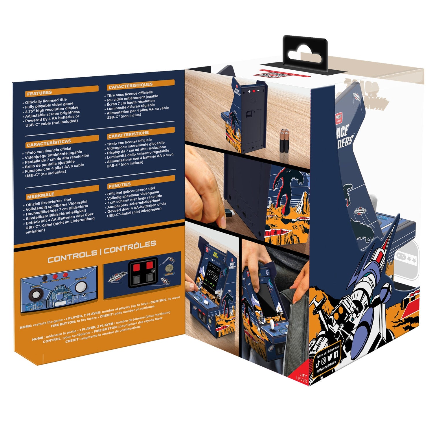 My Arcade Space Invaders Micro Player Pro console da gioco portatile 6,98 cm (2.75 pollici) Multicolore