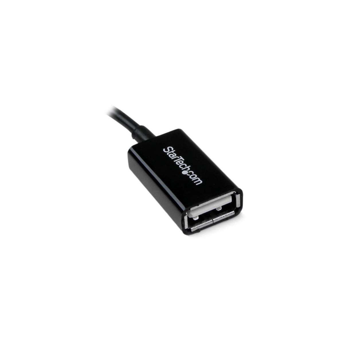 StarTech.com Cavo Adattatore micro USB a USB femmina OTG da viaggio 12cm M/F - Nero