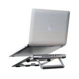 Techly Docking Station USB-C 9 in 1 Hub USB3.1 Stand per Notebook Pieghevole