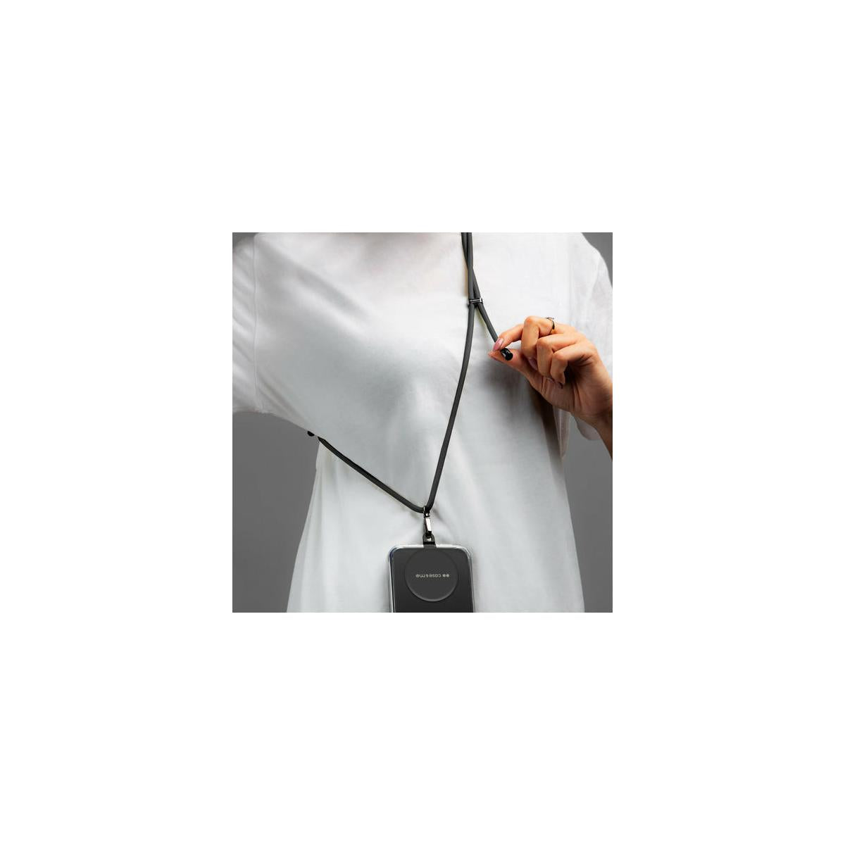 Simply Lace - Laccio universale per smartphone con placchetta Nero