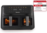 Hisense HAF2700DCD Doppia 11 L Indipendente 2700 W Friggitrice ad aria calda Nero