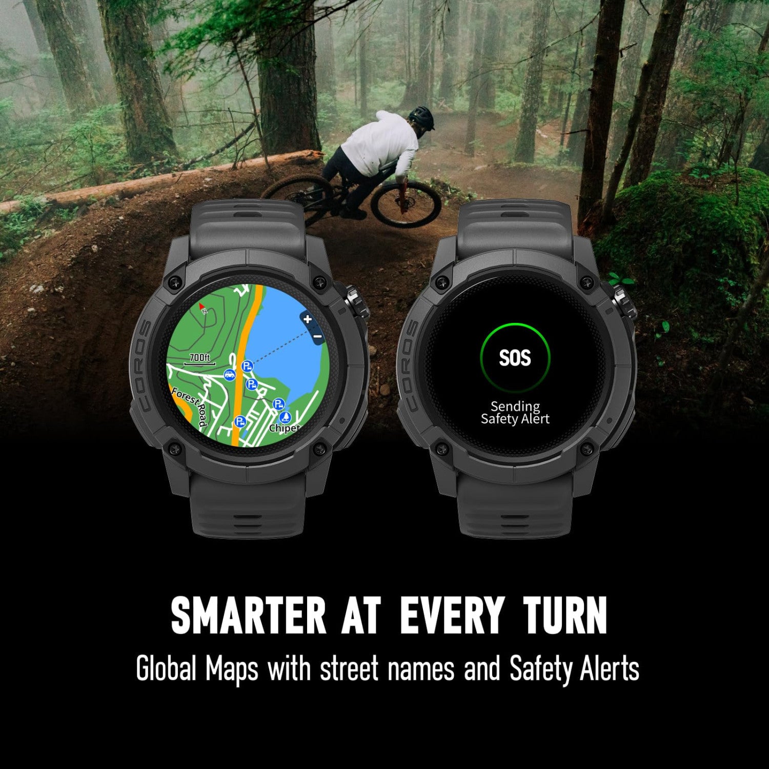 COROS Nomad Orologio GPS Sportivo con Mappe Precaricate, Batteria 22 Giorni, Navigazione Passo-Passo - Nero