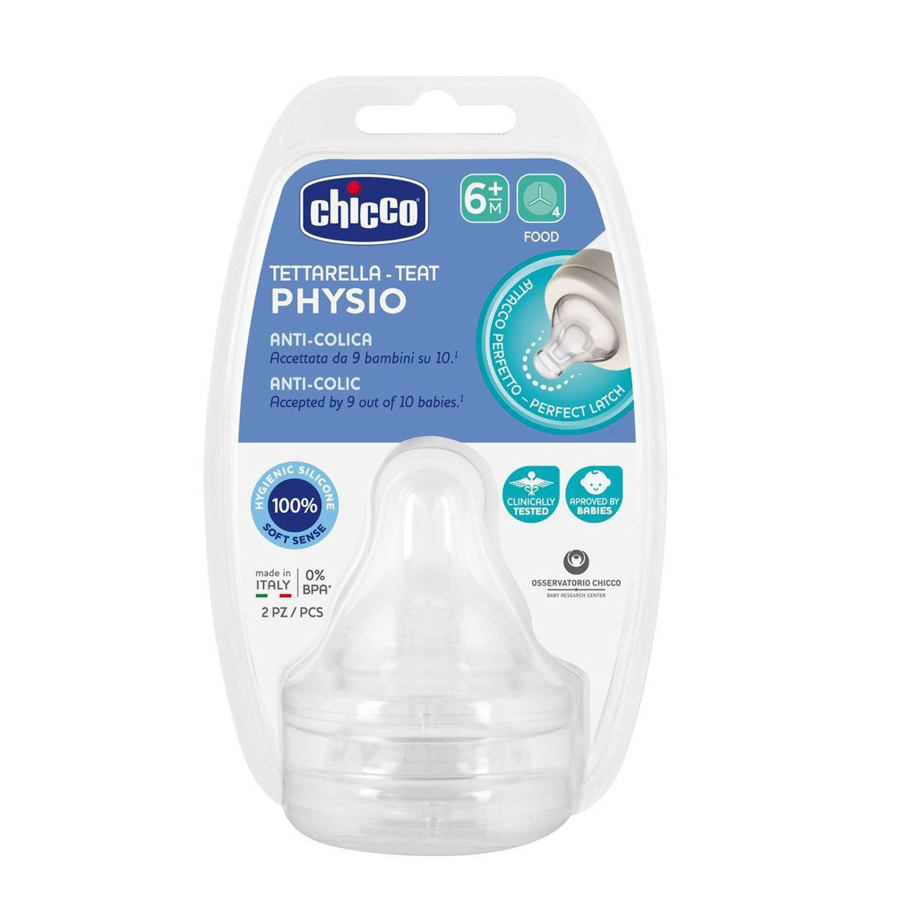 Chicco 00020347000000 biberon Silicone Ortodontico Flusso medio