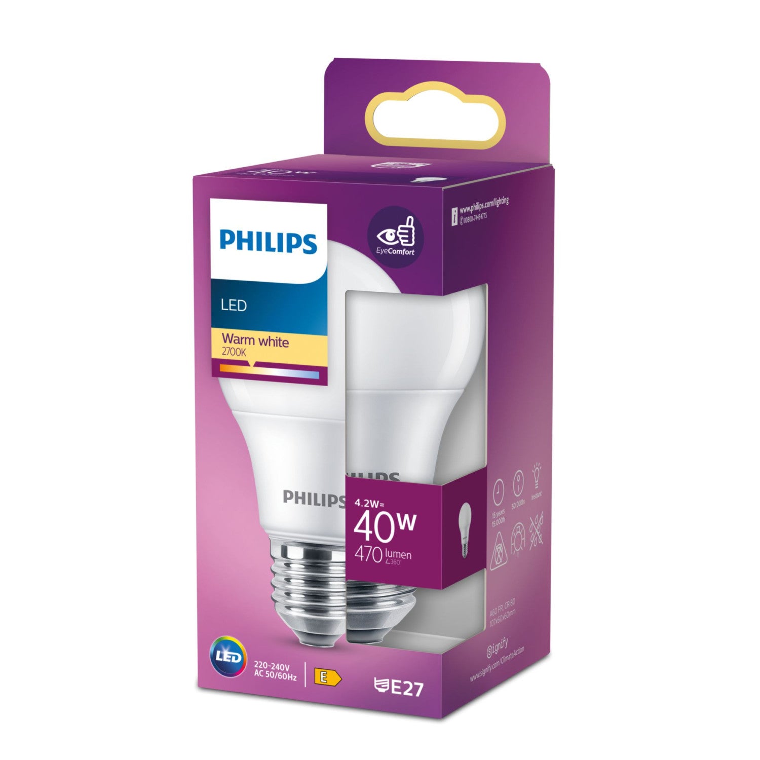 Philips Lampadina 40 W A60 E27