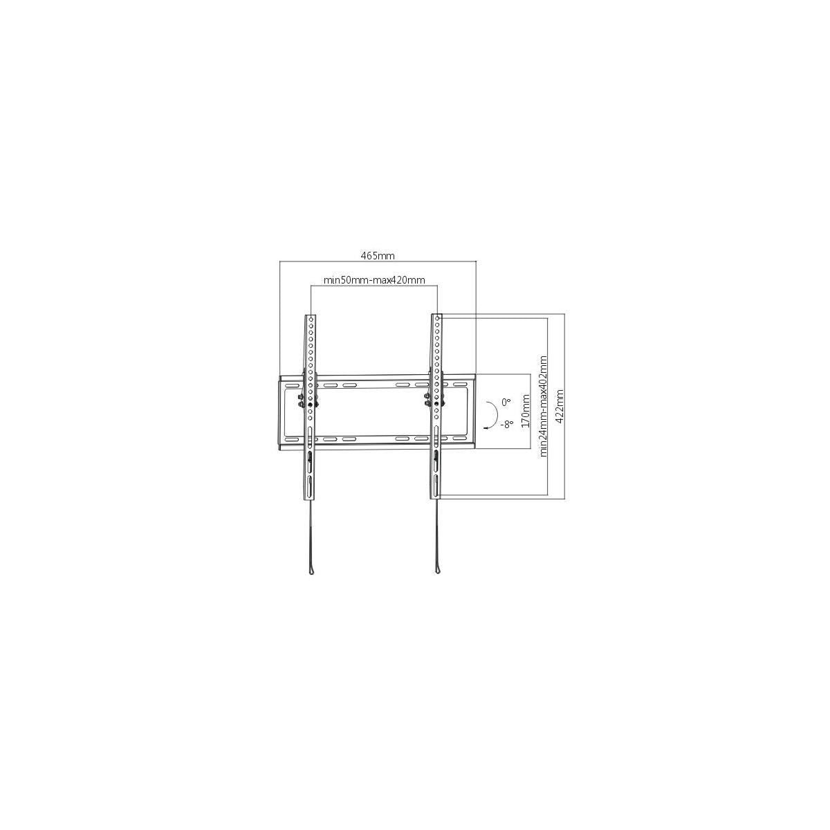 STAFFA PORTA TV LINK LKBR03 DA 32 A 55 ULTRA SLIM MAX 35KG VESA MAX 400x400