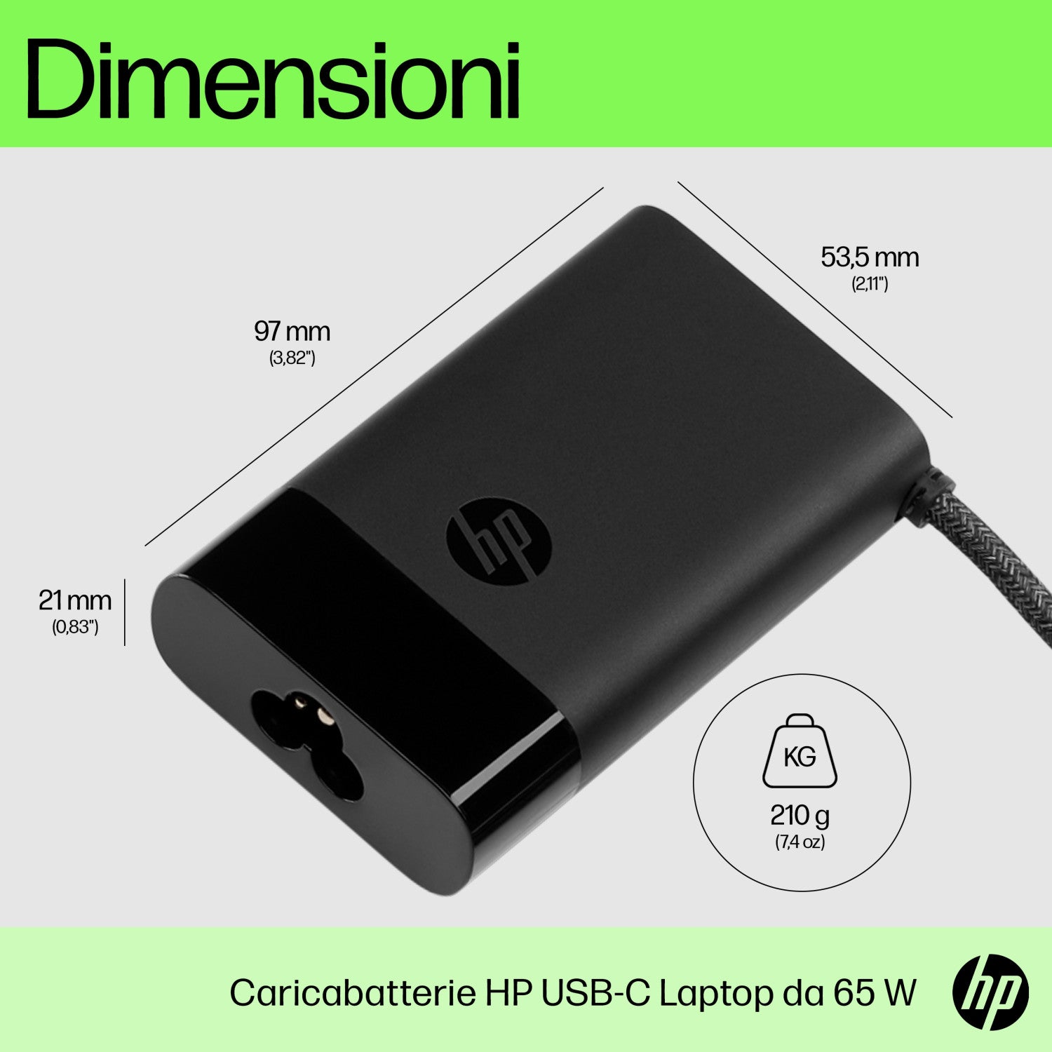 HP Caricabatterie per laptop USB-C 65 W