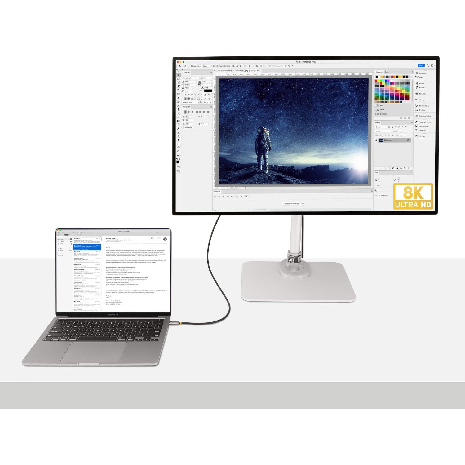 StarTech.com Cavo USB4 da 1 m, Cavo USB Type-C Certificato USB-IF, 40 Gbps, cavo di ricarica e trasferimento dati USB-C, 100W Power Delivery, 8K 60Hz, compatibile con Thunderbolt 4/3/USB 3.2