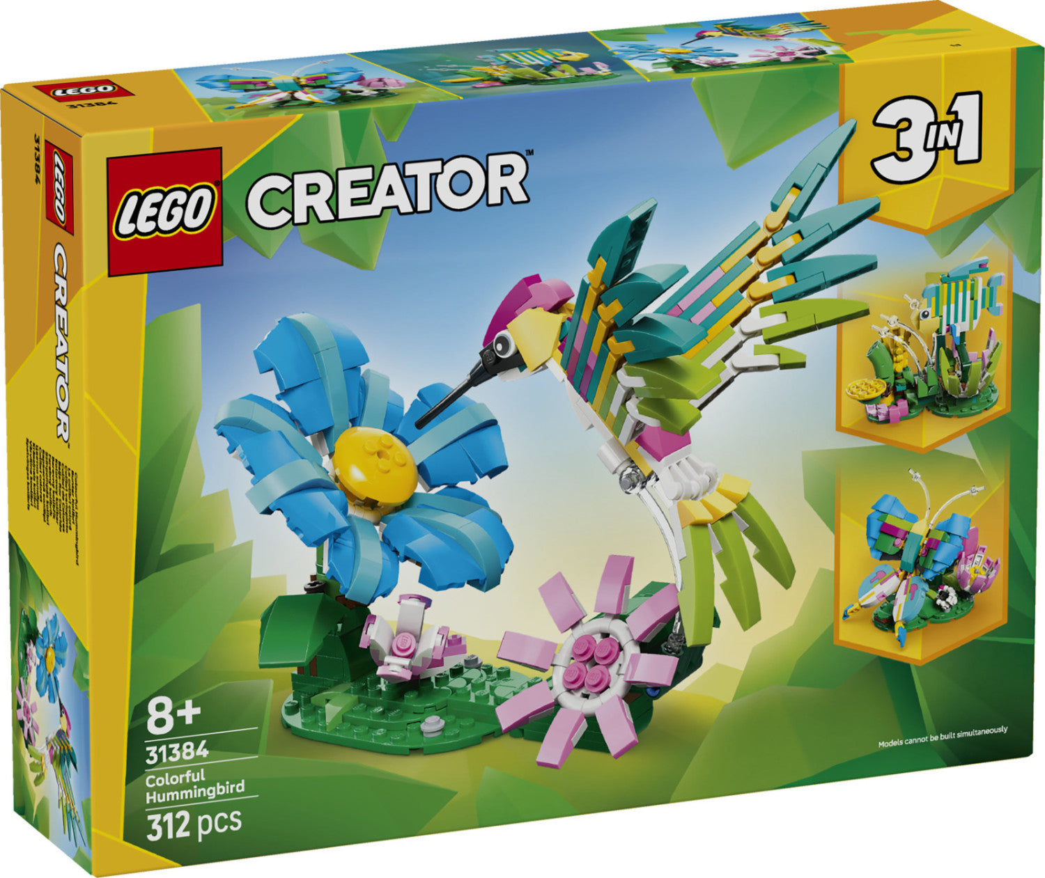 LEGO Creator 3 in 1 Animali Selvatici Colibrì Variopinto 31384 312 pezzi 8