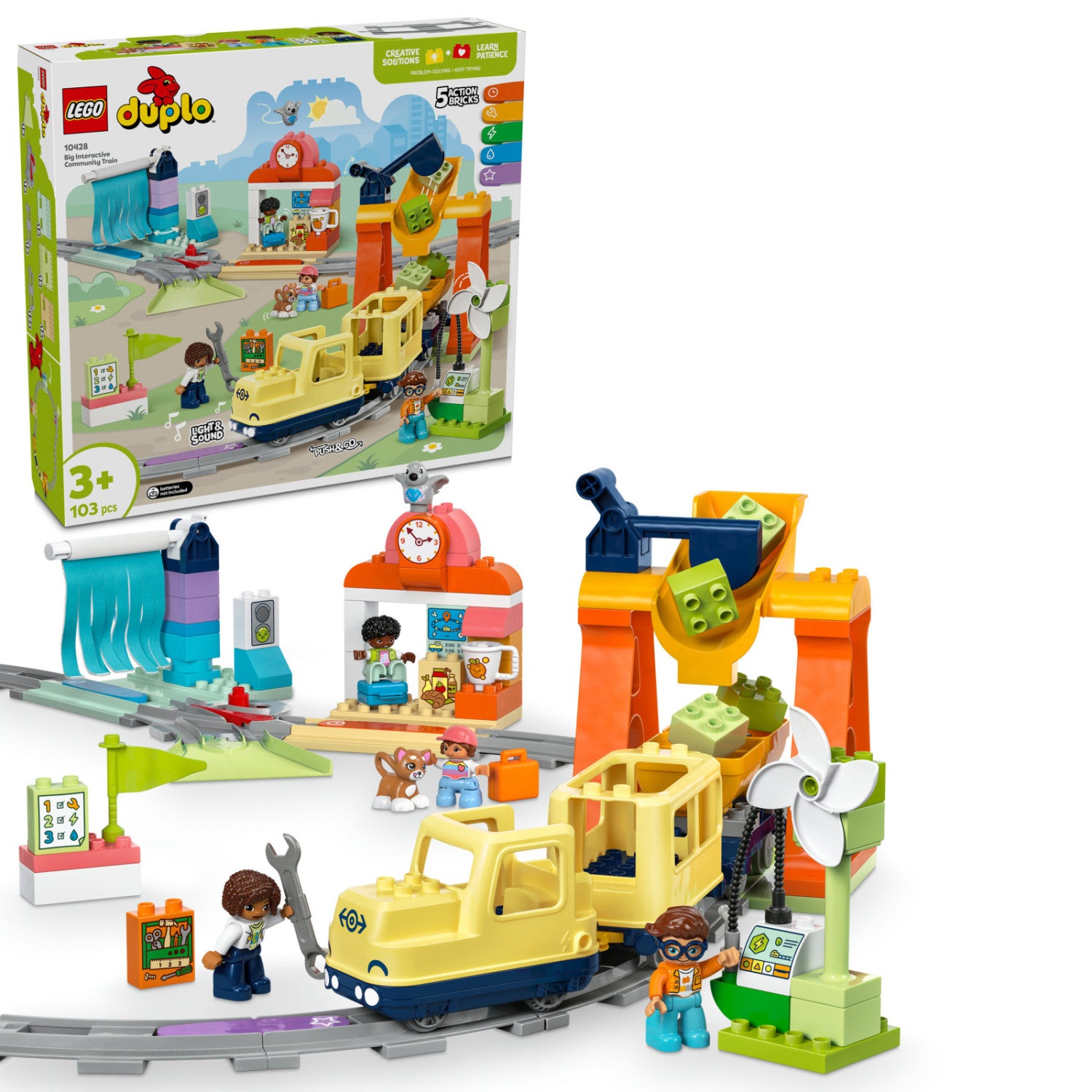 LEGO DUPLO 10428 Treno Comunitario Interattivo 103 Pezzi Bambini 3 Anni