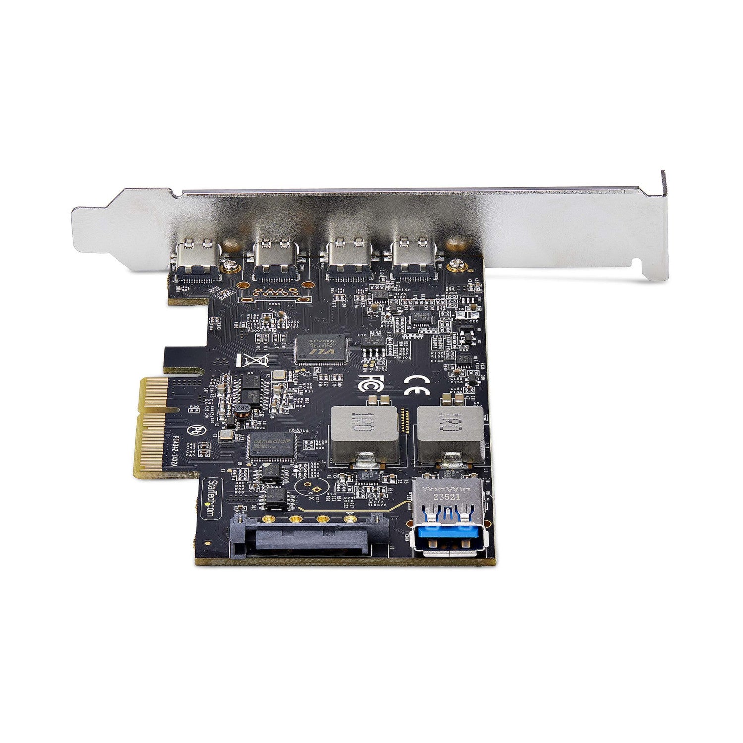 StarTech.com Scheda di Espansione PCIe USB a 5 porte, USB 3.2 10Gbps, scheda PCI Express con 4 porte USB-C, 1 porta interna USB-A, scheda controller PCIe USB, Windows/macOS/Linux