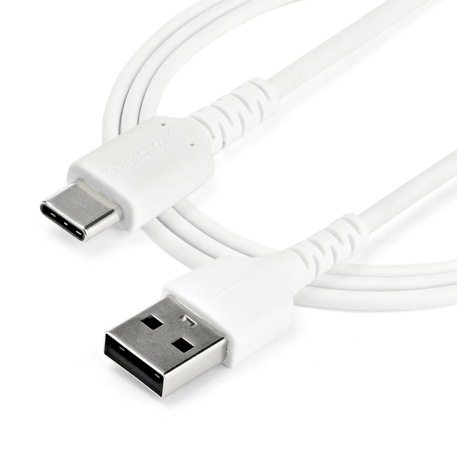 StarTech.com Cavo di Ricarica USB-A a USB-C da 2m - Resistente Cavetto USB-C di Ricarica Veloce e Sync da USB 2.0 a USB Type C 3A - Rivestimento in TPE e Fibra Aramidica M/M Bianco - Samsung S10, Ipad Pro, Pixel