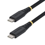 StarTech.com Cavo USB-C da 15cm, 60W (3A) PD, Guaina con Doppio Strato in Nylon Intrecciato, Robusto Cavetto USB 2.0 in TPE per la Ricarica del Laptop