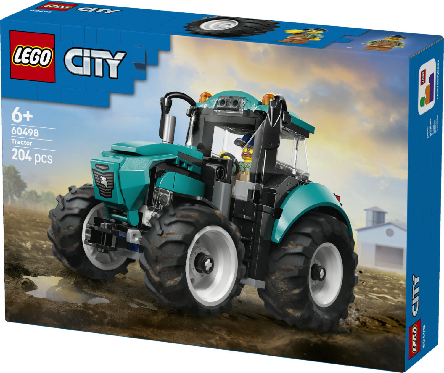 LEGO City Trattore 60498 Set da Costruzione 204 Pezzi con Minifigure per Bambini 6 Anni