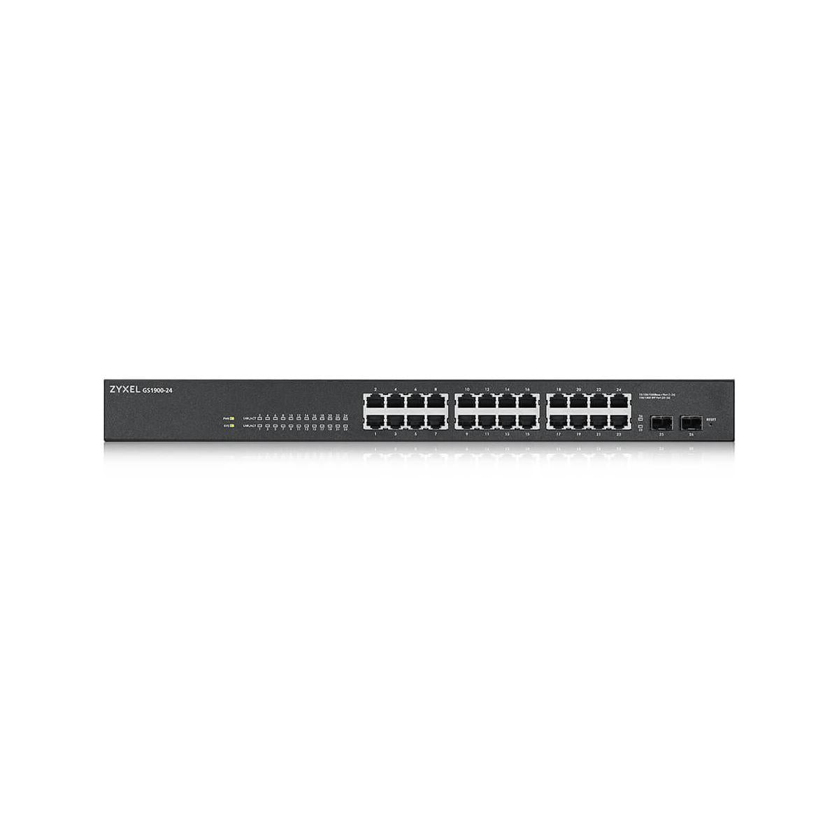 Zyxel GS-1900-24 v2 Gestito L2 Gigabit Ethernet (10/100/1000) 1U Nero