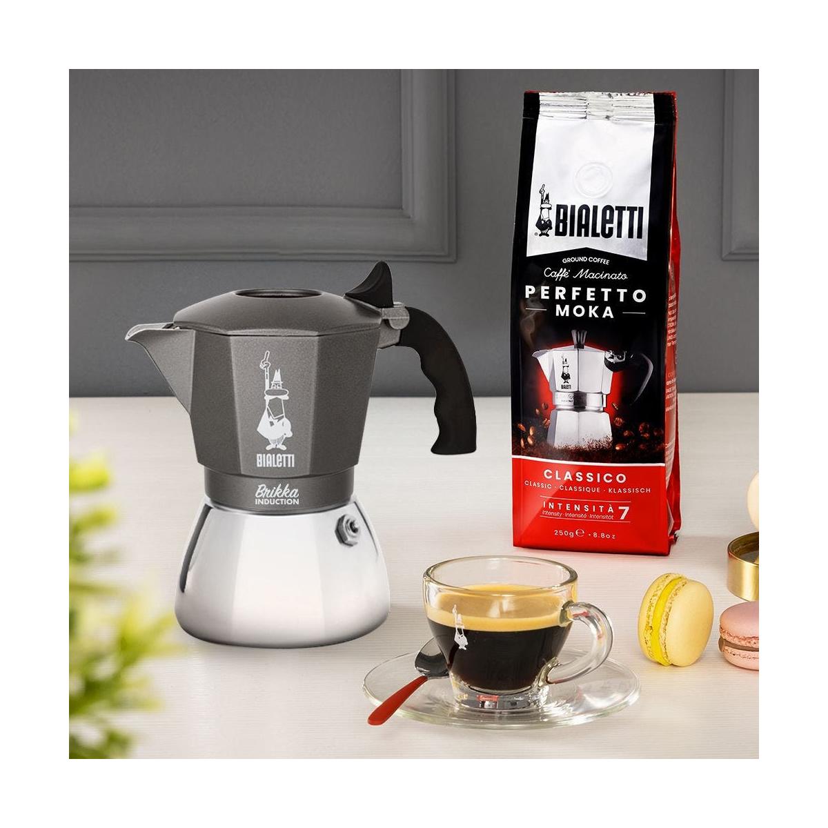 Bialetti Brikka Induction Moka Nero, Acciaio inox