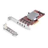 StarTech.com Scheda PCIe USB-C a 4 Porte, USB 3.2 10Gbps, Scheda di Espansione PCI Express USB Type-C con 4 Controller USB Indipendenti, Windows/Linux/macOS, TAA