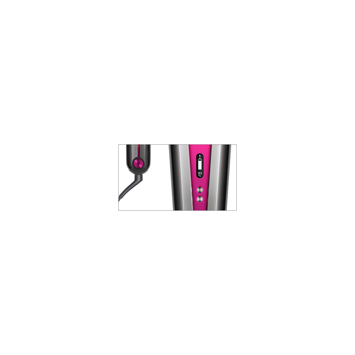 Dyson Corrale Piastra per capelli Caldo Nero, Fucsia, Nichel 200 W 4,34 m Venduto come Grado B 5025155046289