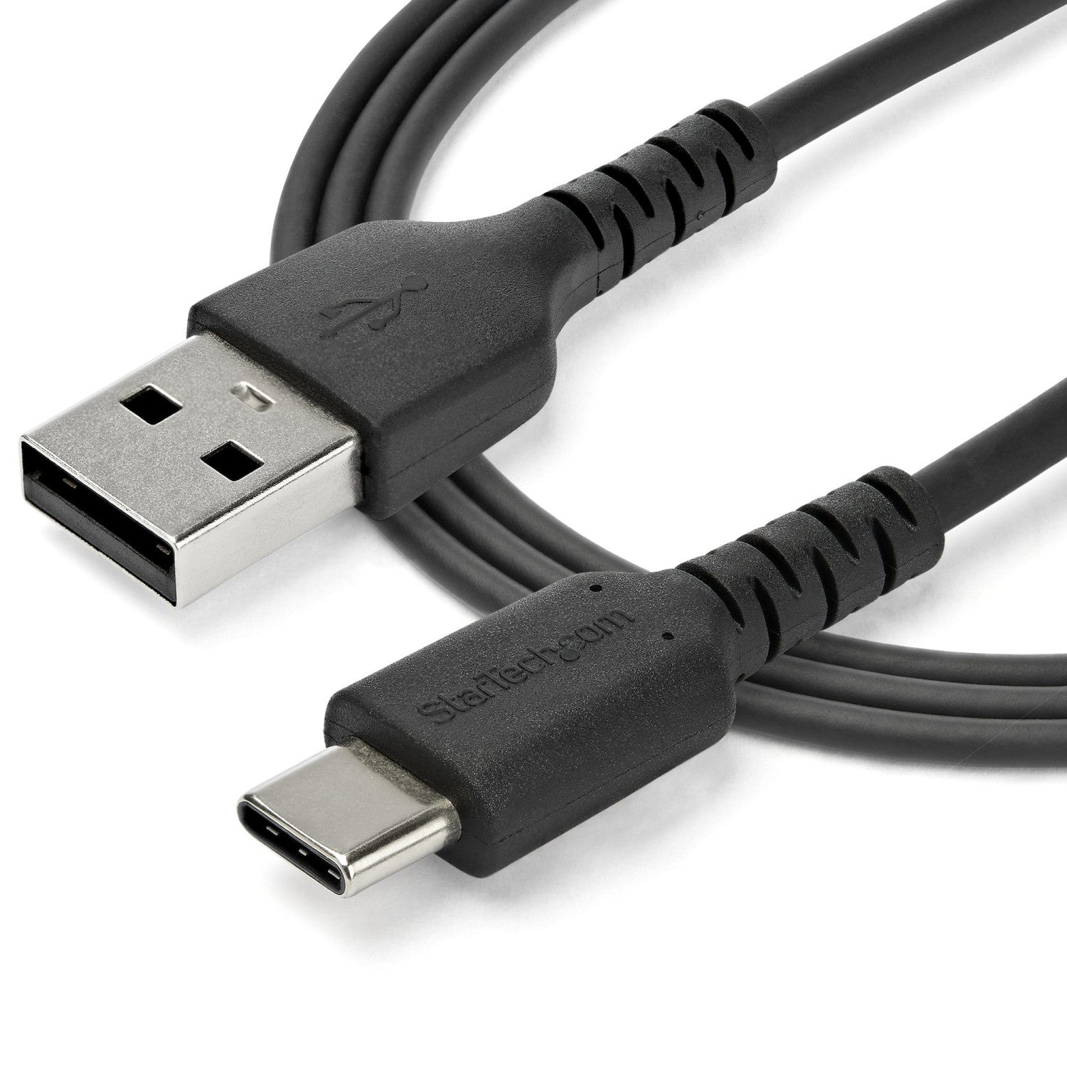 StarTech.com Cavo di Ricarica USB-A a USB-C da 2m - Resistente Cavetto USB-C di Ricarica Veloce e Sync da USB 2.0 a USB Type C 3A - Rivestimento in TPE e Fibra Aramidica M/M Nero - Samsung S10, Ipad Pro, Pixel