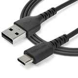 StarTech.com Cavo di Ricarica USB-A a USB-C da 2m - Resistente Cavetto USB-C di Ricarica Veloce e Sync da USB 2.0 a USB Type C 3A - Rivestimento in TPE e Fibra Aramidica M/M Nero - Samsung S10, Ipad Pro, Pixel