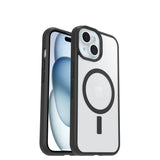 OtterBox React per MagSafe Series per Apple iPhone 16e/15/14/13, trasparente/nero