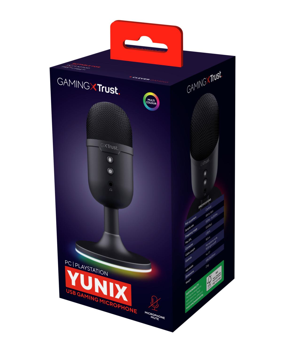 GXT 234P Yunix Microfono USB Gioco e streaming Nero