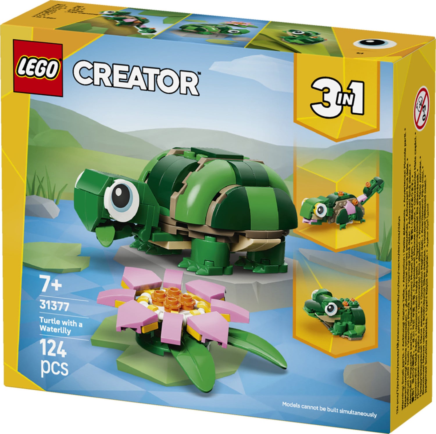 Set costruzioni LEGO 31377 CREATOR 3 IN 1 Tartaruga con fiore di ninfe