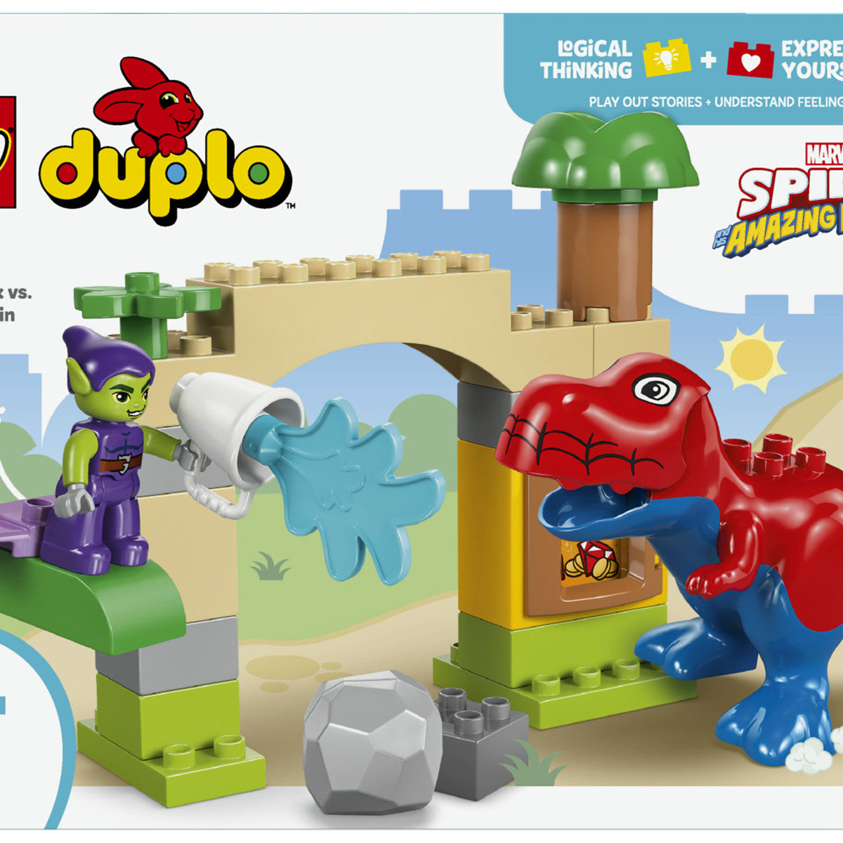 LEGO DUPLO Dinosauro Spidey-Rex vs. Goblin 10463 Set da Costruzione 25 Pezzi per Bambini dai 2 Anni
