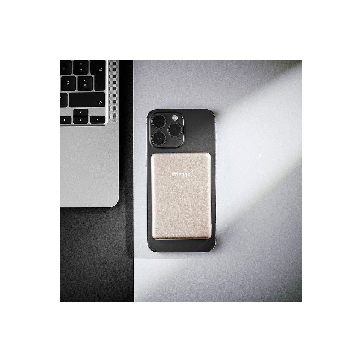 Intenso MW5000 Polimeri di litio (LiPo) 5000 mAh Carica wireless Champagne