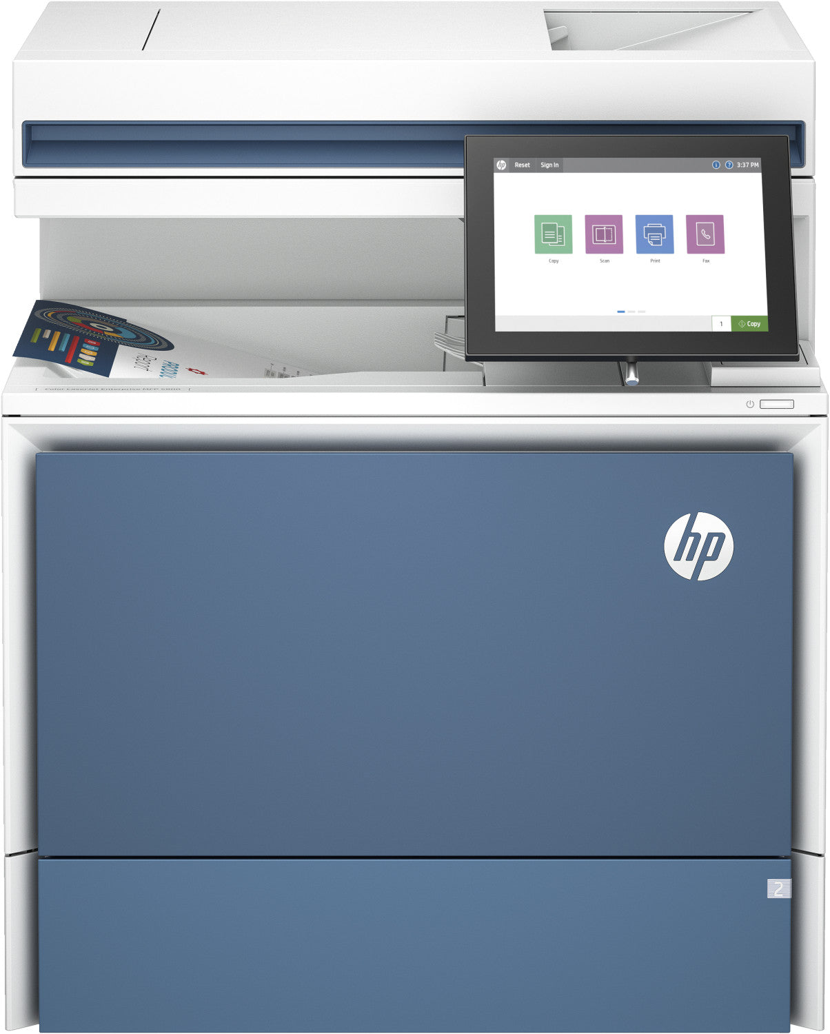 HP 6QN29A Stampante LaserJet Color Enterprise MFP 5800dn Printer Stampante Laser A4 1200x1200 DPI 43 ppm Bianco Blu
