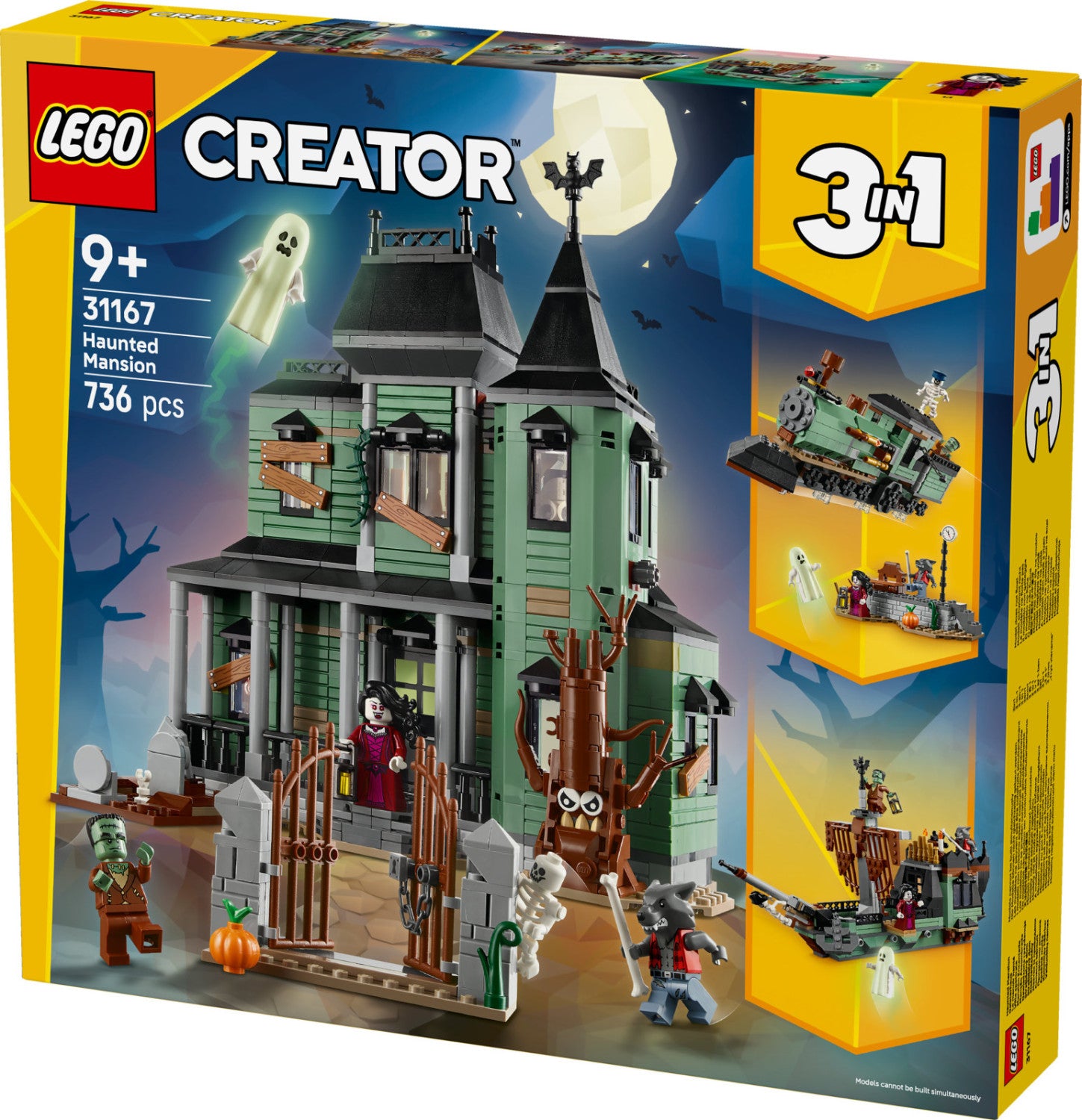 LEGO Creator Villa Spettrale 31167 Set da Costruzione 3 in 1 736 Pezzi 9 Anni