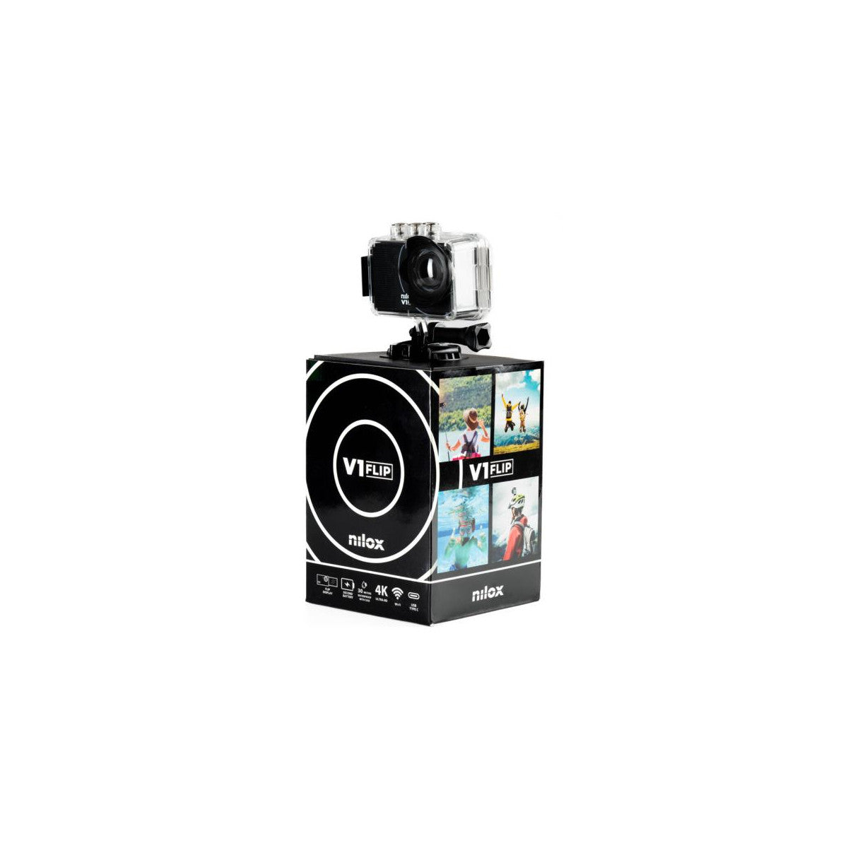 Nilox NXACV1FLIP01 fotocamera per sport d'azione 4 MP 4K Ultra HD CMOS 65 g