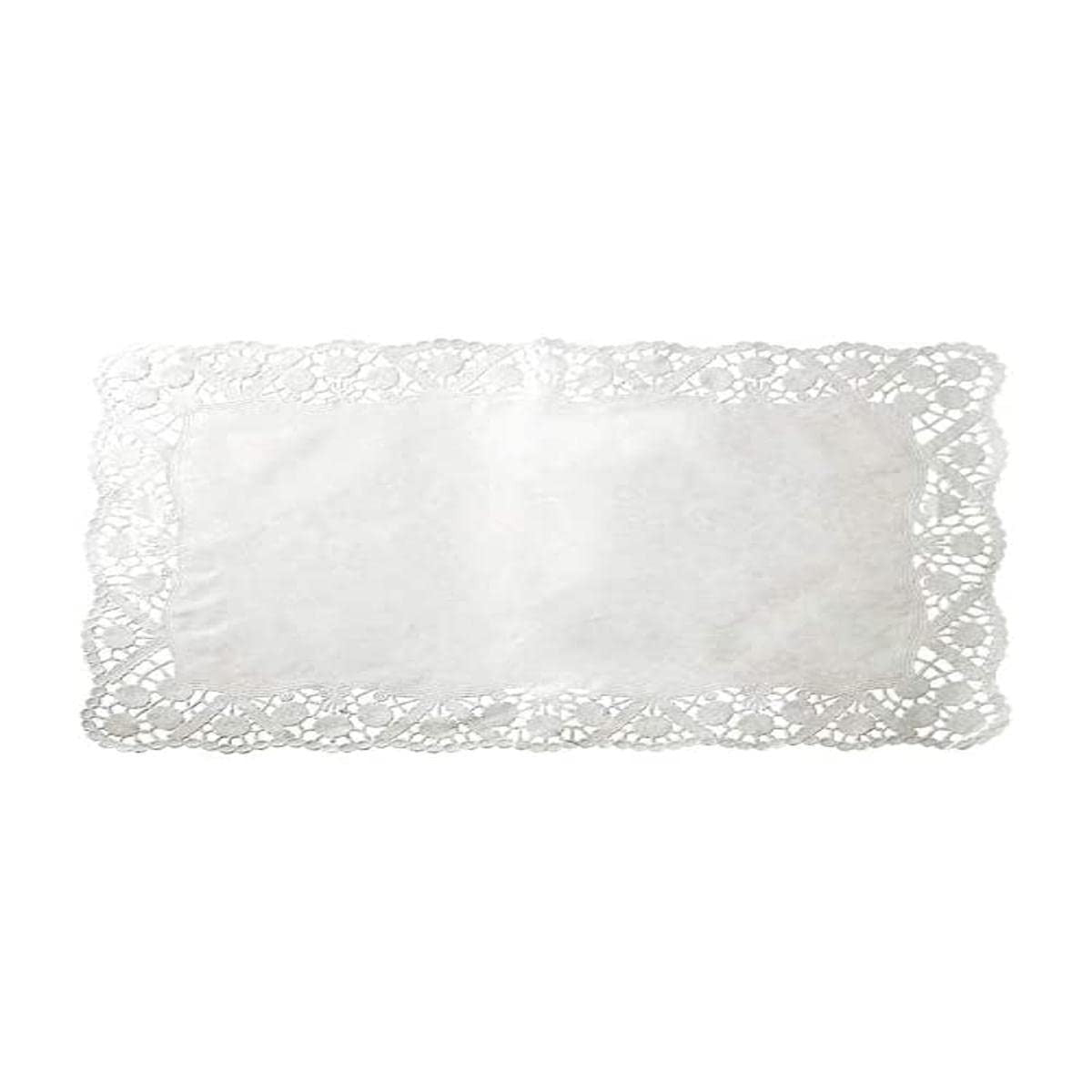 GP Me Sottotorta Bianchi Rettangolari Con Pizzo In Carta 19x30 Cm - Set Da 15 Pezzi