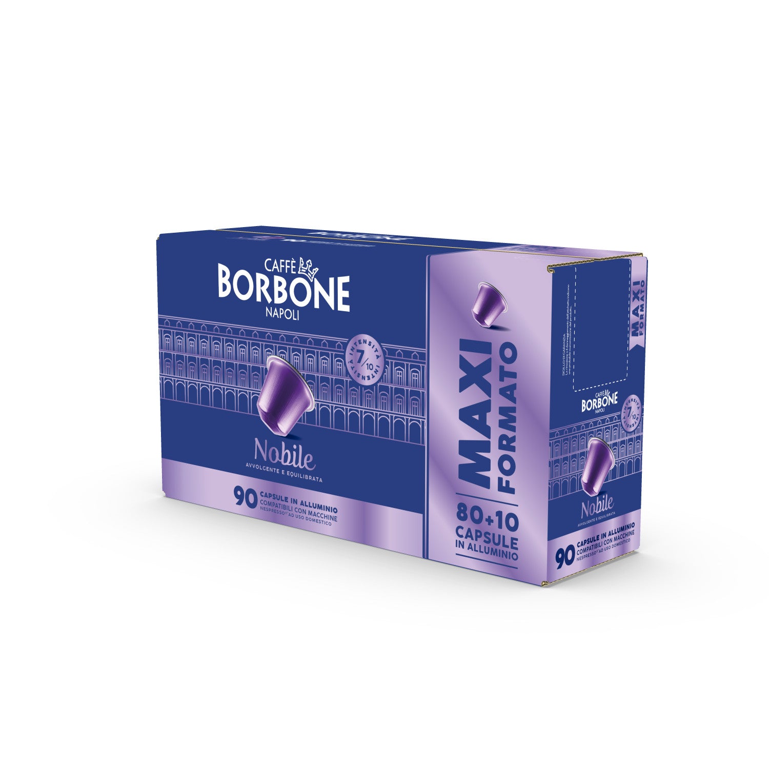 Caffè Borbone Capsule compatibili Alluminio sistema Nespresso - Miscela Nobile - 80+10 capsule