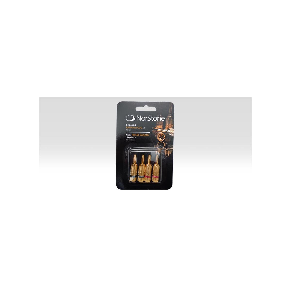 Norstone NORBANX4 - Set of 4 gold-plate banana plugs Oro