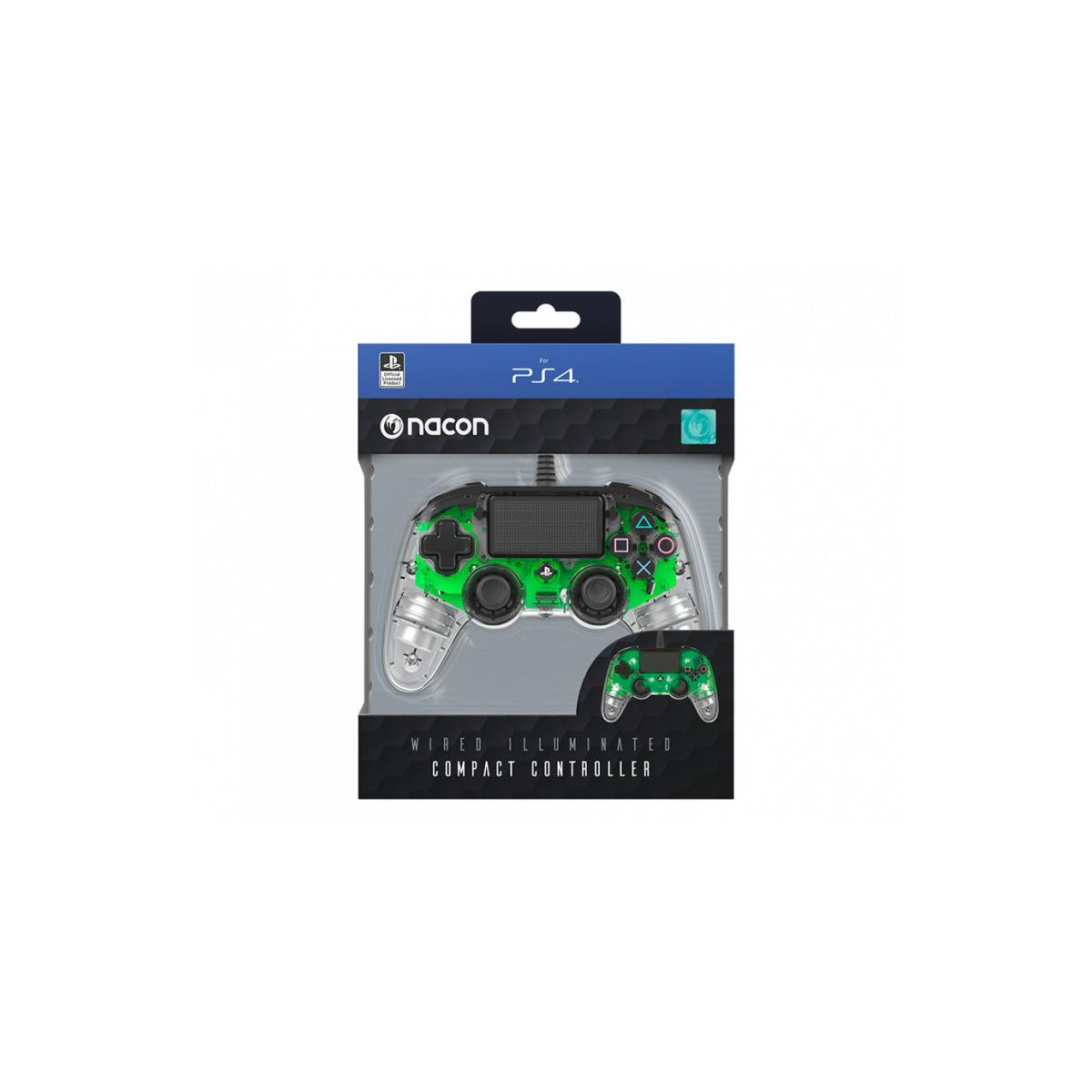 Nacon Compact Controller PS4 Ufficiale Sony PlayStation, Crystal Verde