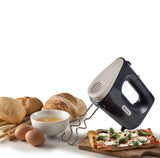 Ariete 1545 Sbattitore Breakfast, 450W, 5 velocità, Funzione turbo, 2 fruste, Dark e Sahara Grey