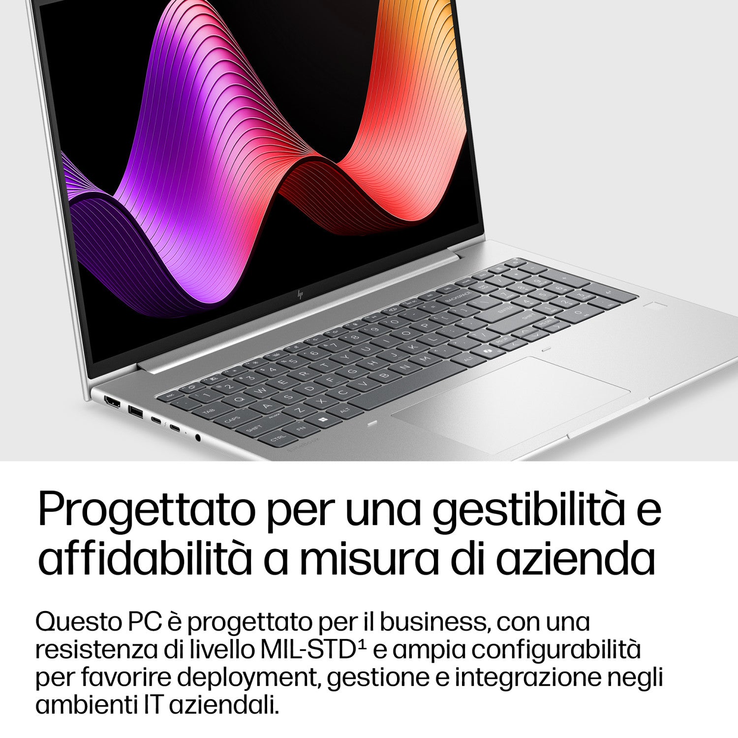 HP DQ6M7AT laptop Intel Core 7 350 Computer portatile 40,6 cm (16") WUXGA 32 GB LPDDR5x-SDRAM 512 GB SSD Wi-Fi 7 (802.11be) Windows 11 Pro AI PC Argento