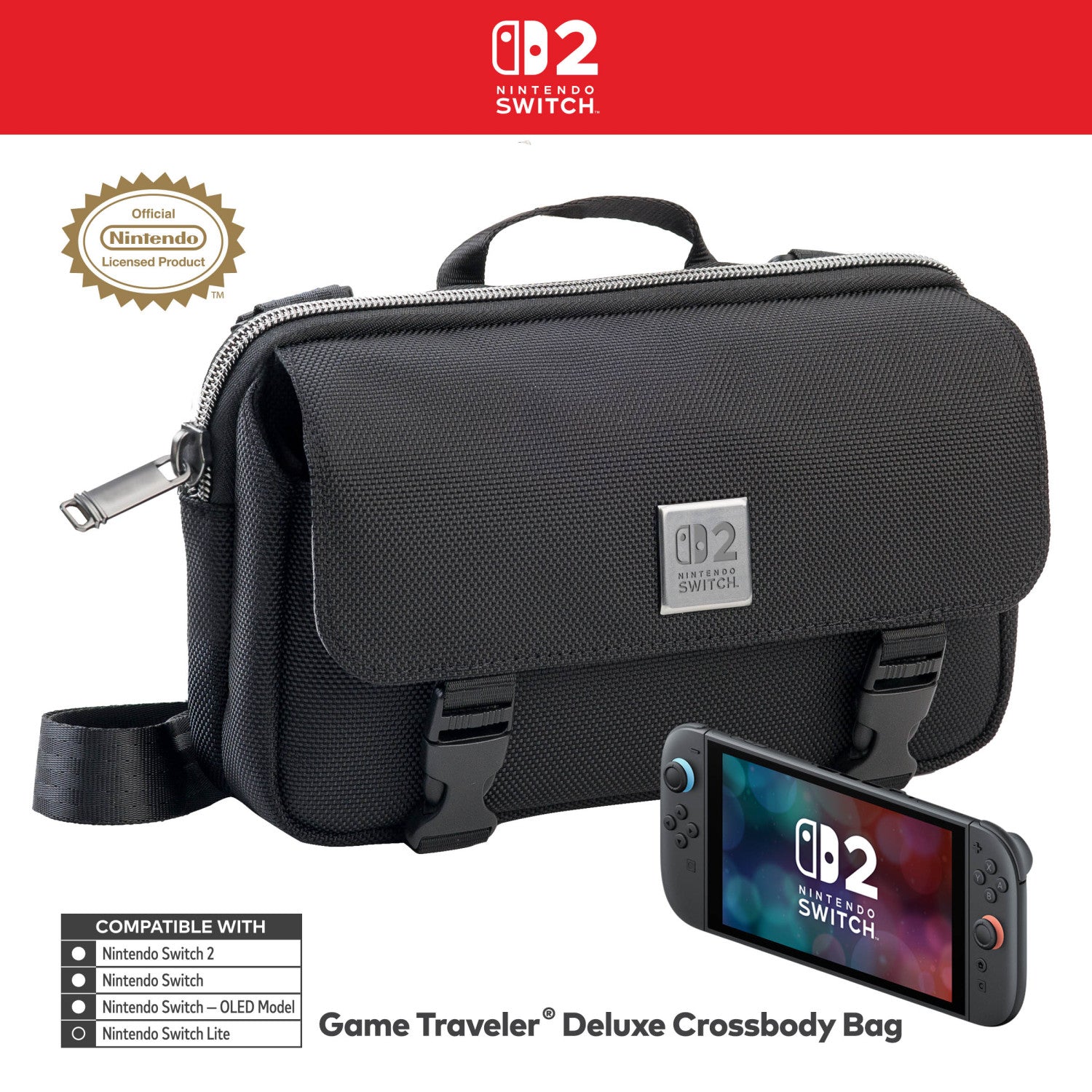 NACON MC17 Borsa da corriere Nintendo Nero