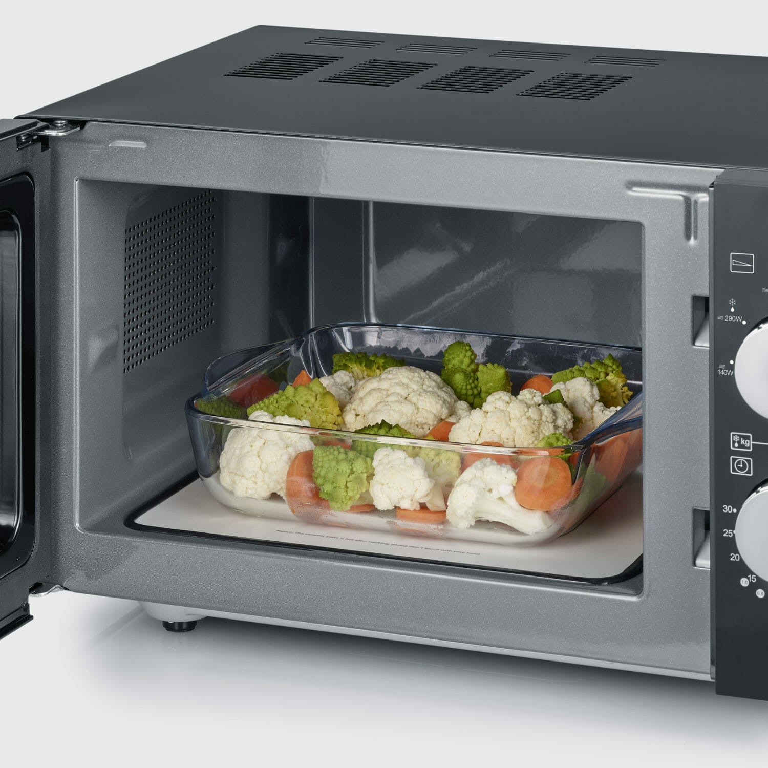 Severin MW 7762 forno a microonde Nero, Acciaio inox Microonde con grill Superficie piana 20 L 800 W