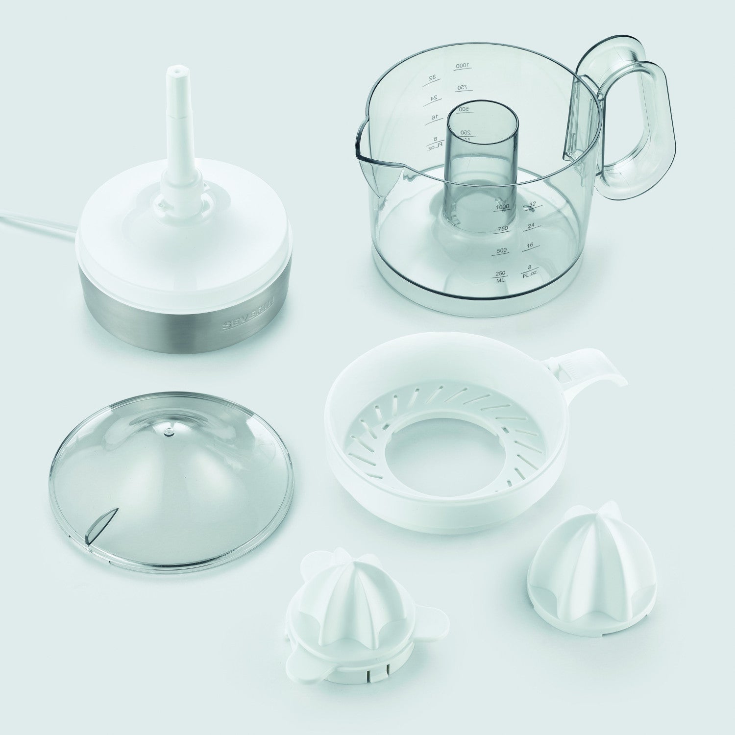Severin CP 3535 spremiagrumi Spremiagrumi manuale 40 W Acciaio inox, Bianco