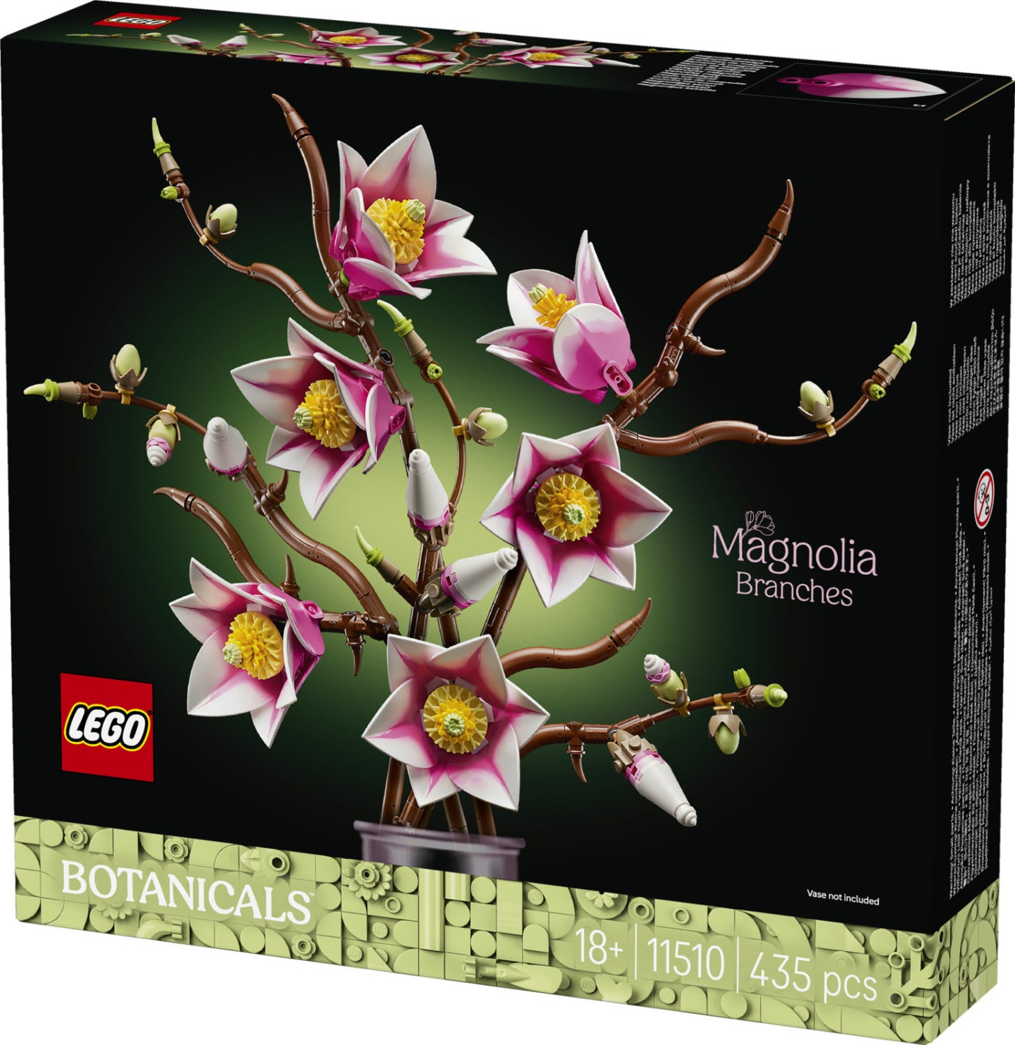 LEGO Botanicals 11510 Rametti di Magnolia Set da Costruzione per Adulti 435 Pezzi