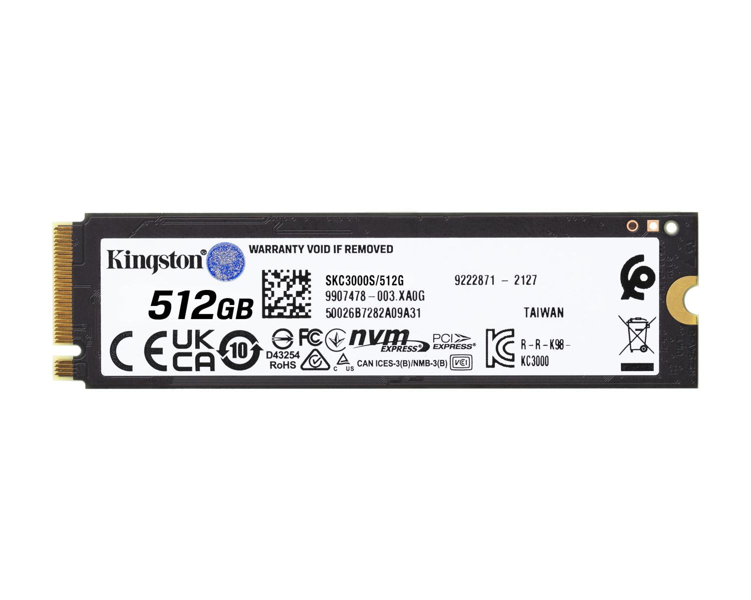 Kingston Technology 512G KC3000 M.2 2280 NVMe SSD