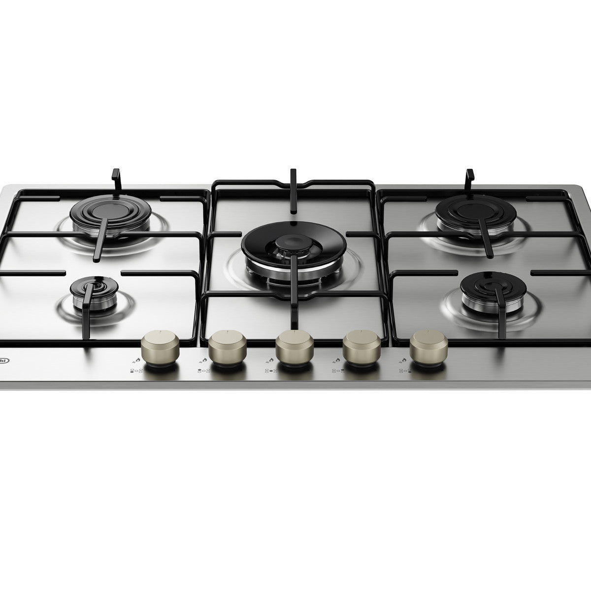 De'Longhi YLG 75 F Piano Cottura a Gas da Incasso 5 Fuochi 75 cm Acciaio Inox