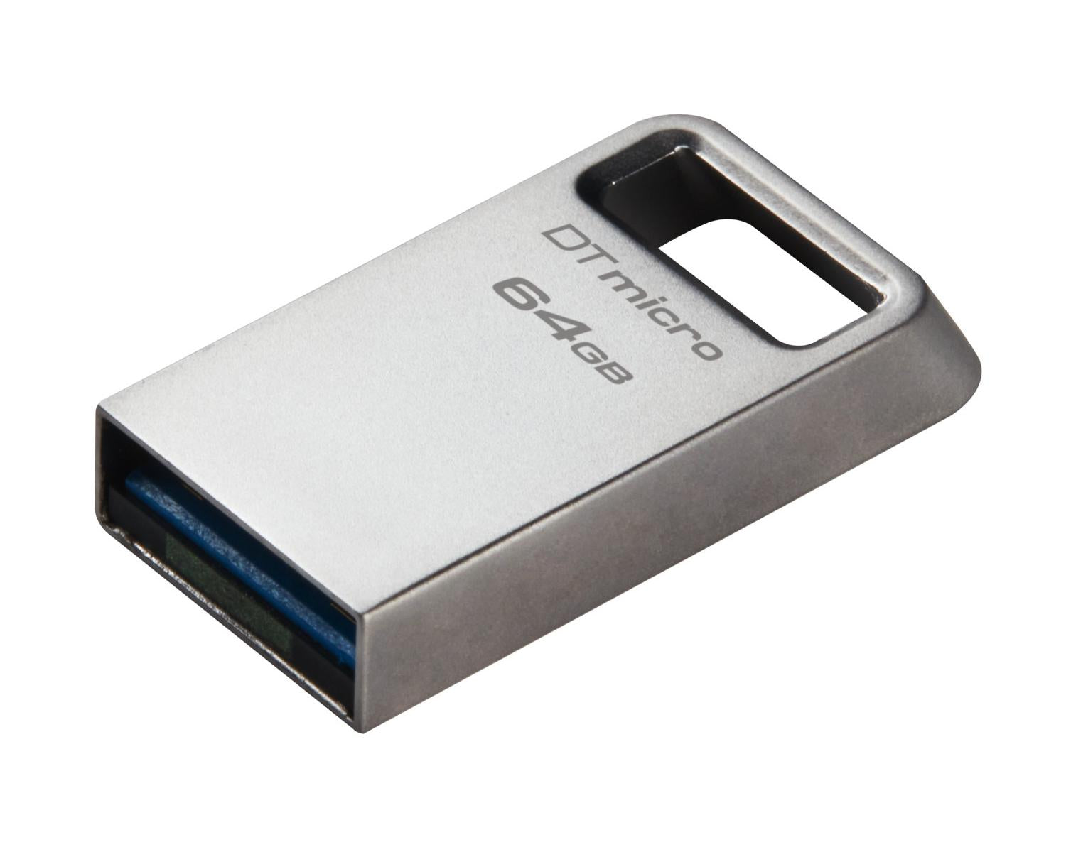Kingston Technology DataTraveler Micro Pen Drive Chiavetta USB 64 GB 3.2 Gen 1 Argento