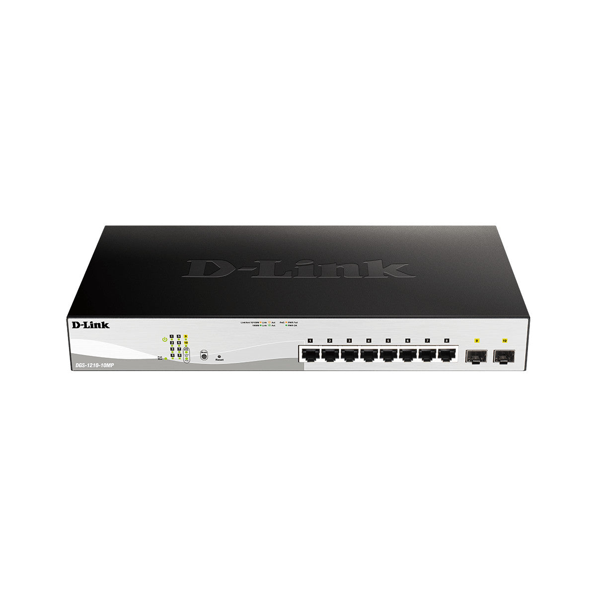 D-Link DGS-1210-10MP Gestito L2 Gigabit Ethernet (10/100/1000) Supporto Power over Ethernet (PoE) Nero, Grigio