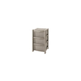 Tontarelli Cassettiera Arianna 3 Cassetti Effetto Rattan Colore Talpa
